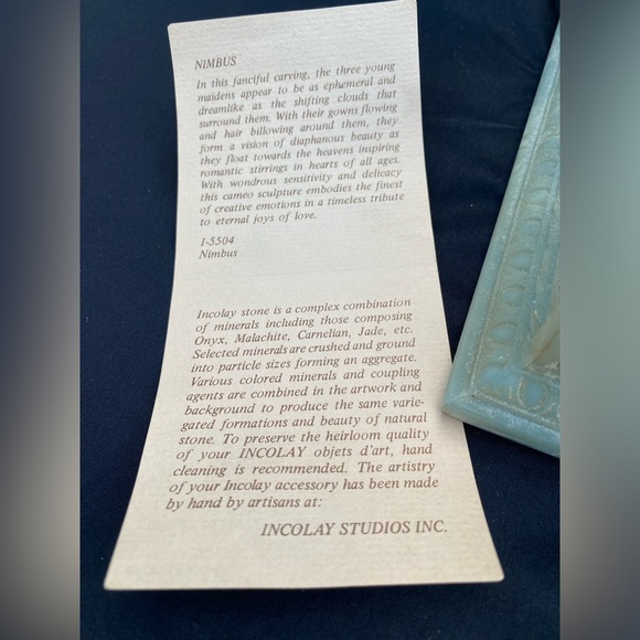 Incolay Carved Stone Hinged Jewelry Trinket Box with Compartments Gorgeous** - Picture 5 of 16